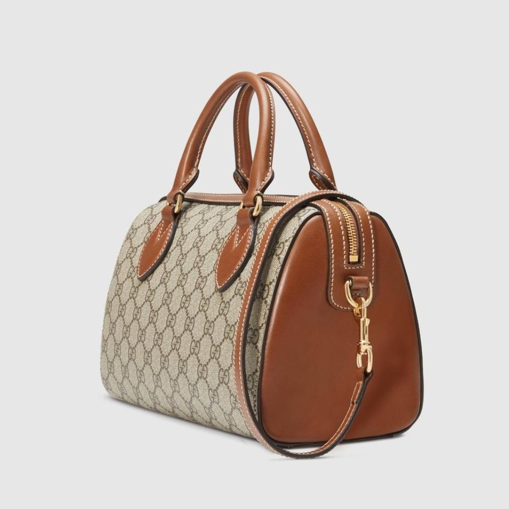 GUCCI GG Supreme Small Boston Top Handle Bag